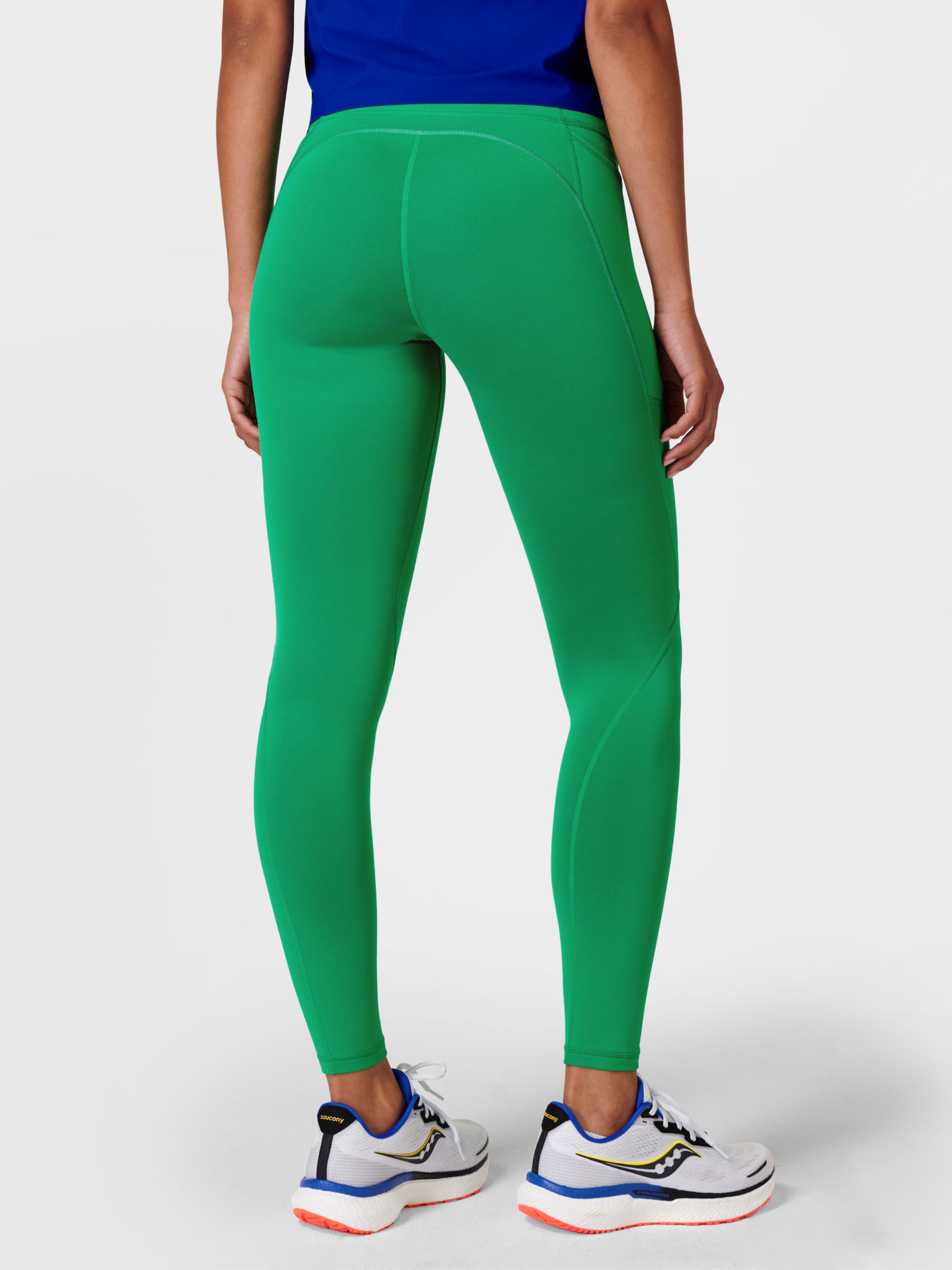 Sweaty Betty Therma Boost Running Zip Up Top, Electro Green at John Lewis &  Partners