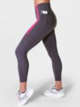 Sweaty Betty Power Ultra Sculpt Curve High Waist 7/8 Leggings, Grey/Pink