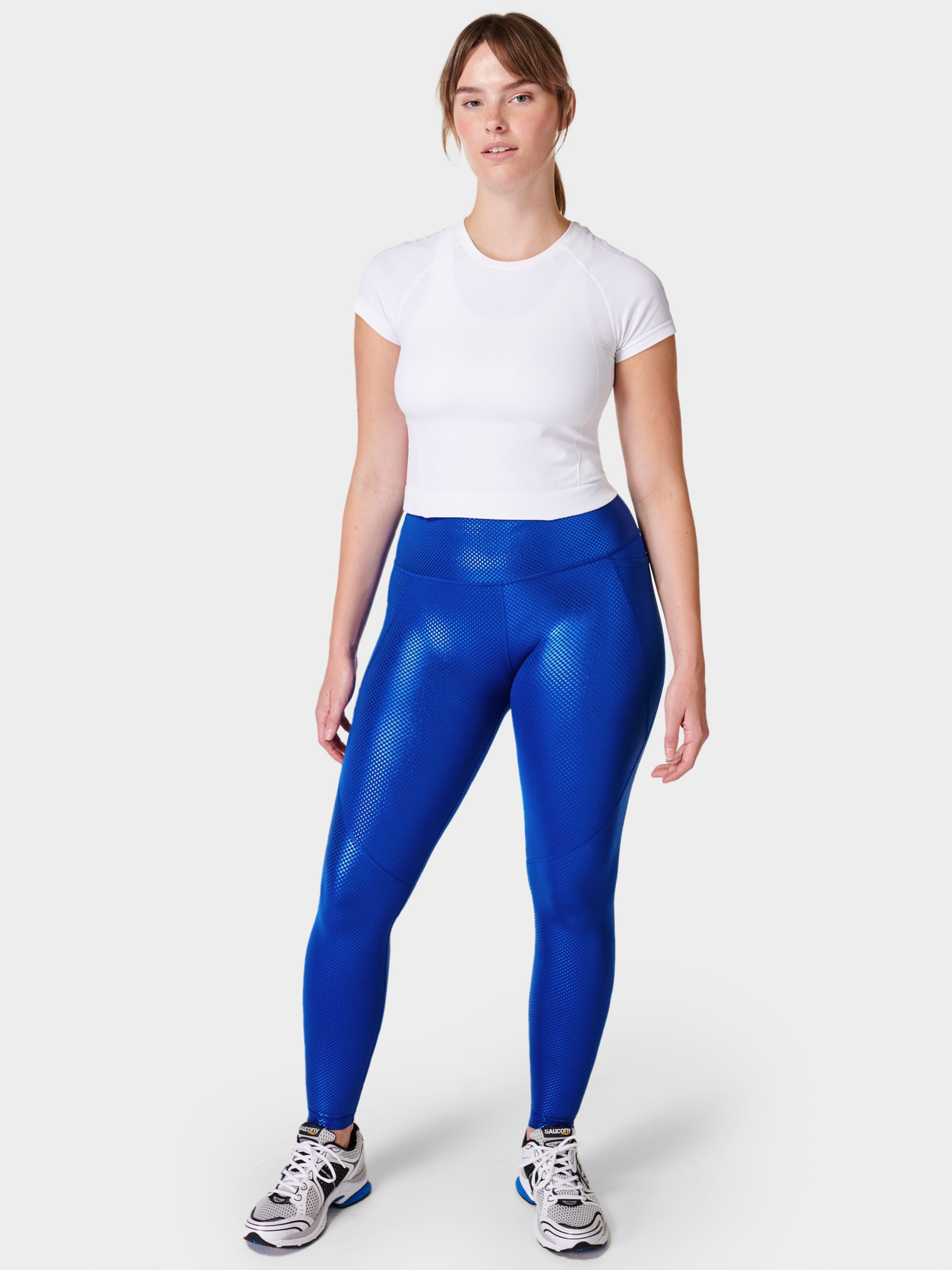 Sweaty Betty 27" Power Workout Leggings, Blue Gradient Dot, XS