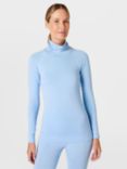 Sweaty Betty Modal Logo Funnel Neck Base Layer Top, Filter Blue, Filter Blue