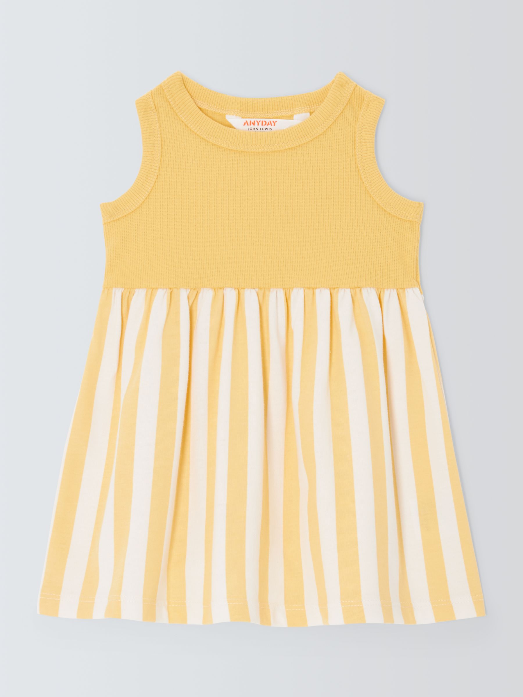 Buy John Lewis ANYDAY Baby Stripe Dress, Yellow Online at johnlewis.com