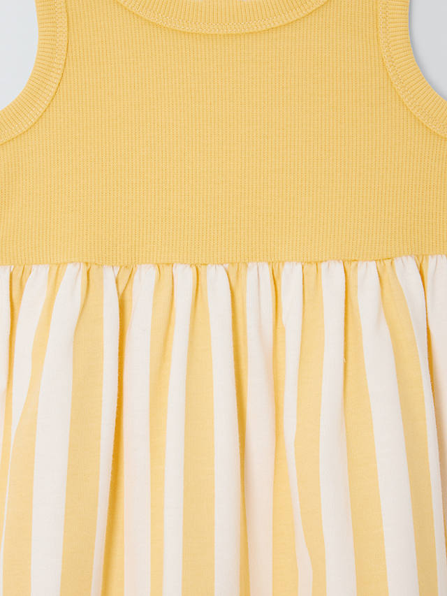John Lewis ANYDAY Baby Stripe Dress, Yellow