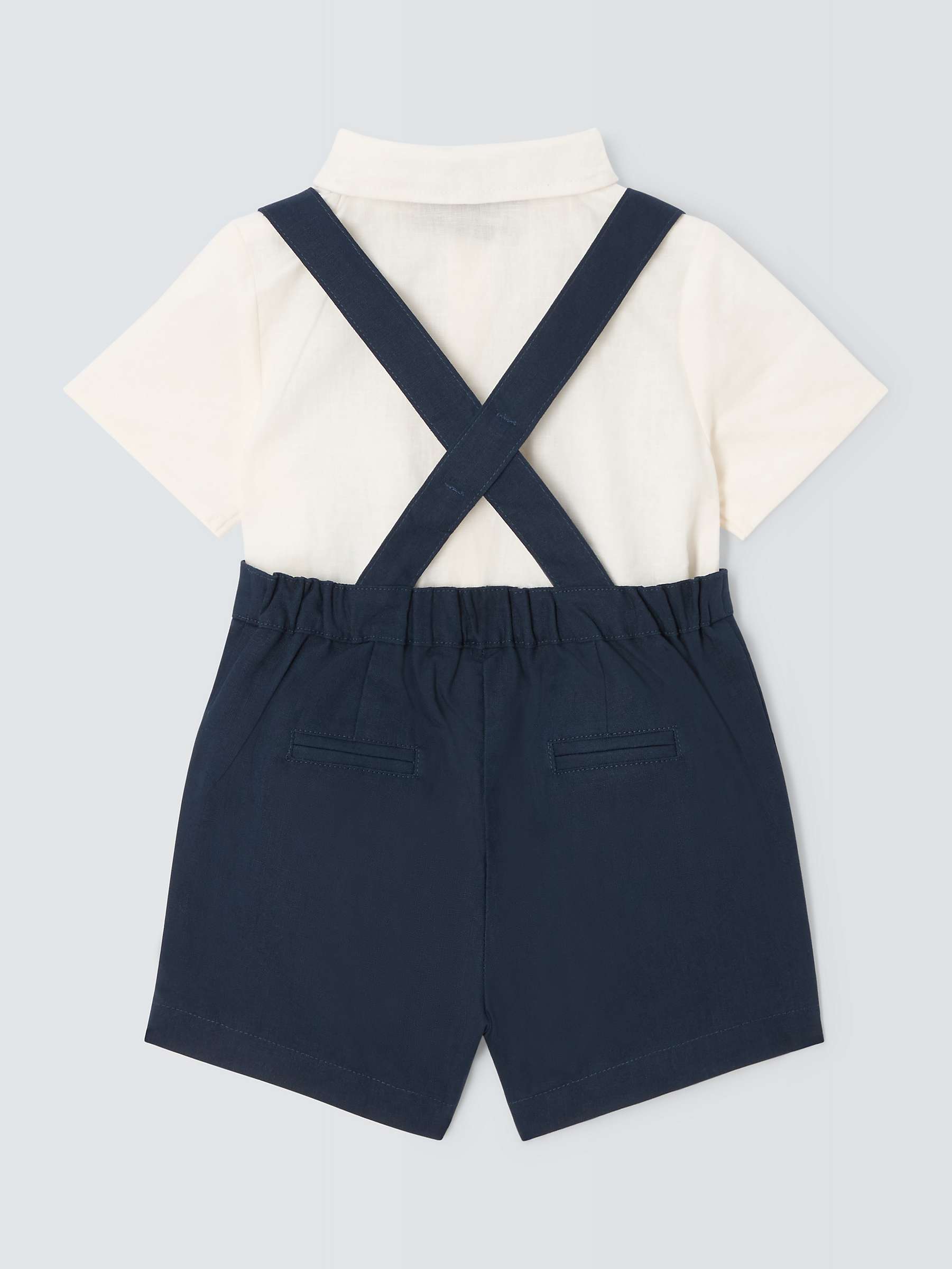 Buy John Lewis Heirloom Collection Baby Bodysuit, Shorts & Bow Tie, Set of 3, Navy Online at johnlewis.com