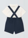 John Lewis Heirloom Collection Baby Bodysuit, Shorts & Bow Tie, Set of 3, Navy