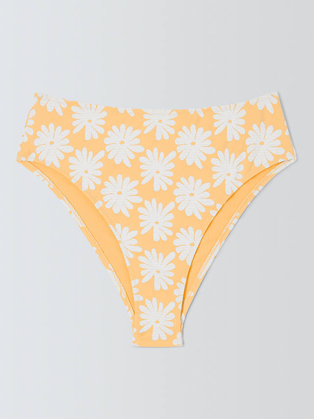 John Lewis ANYDAY Jacquard Floral Bikini Bottoms, Yellow