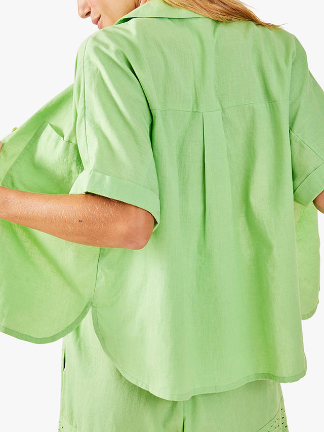 Accessorize Beach Short Sleeve Shirt, Green