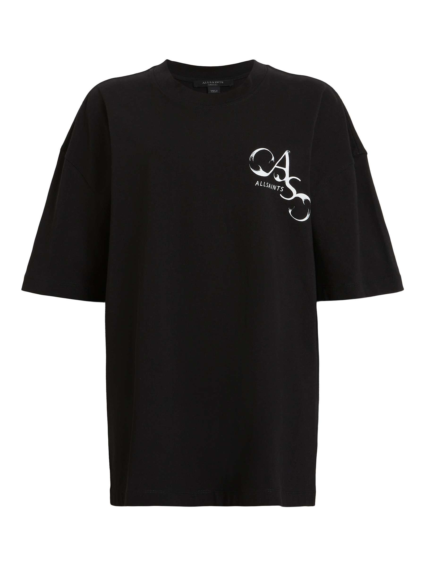 Buy AllSaints Moments Organic Cotton T-Shirt, Black Online at johnlewis.com