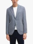 BOSS Janson Herringbone Wool Blend Suit Jacket, Open Blue
