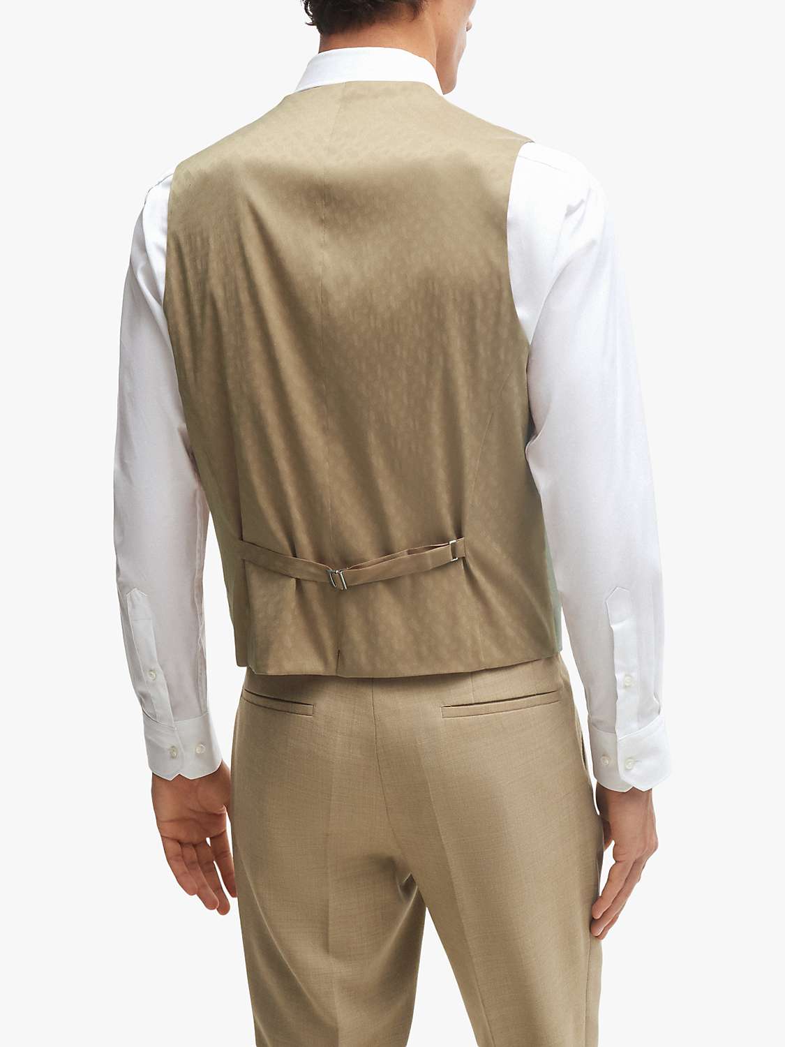 Buy BOSS Jasper Wool Blend Waistcoat, Medium Beige Online at johnlewis.com