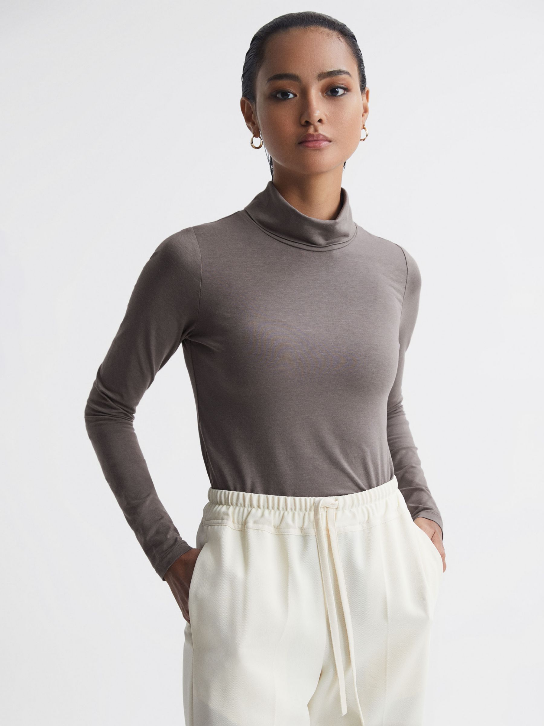 FANG Essential Ribbed Square Neck Crop Top