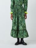 Batsheva x Laura Ashley Kipp Sherwood Forest Print Maxi Skirt, Green, Green