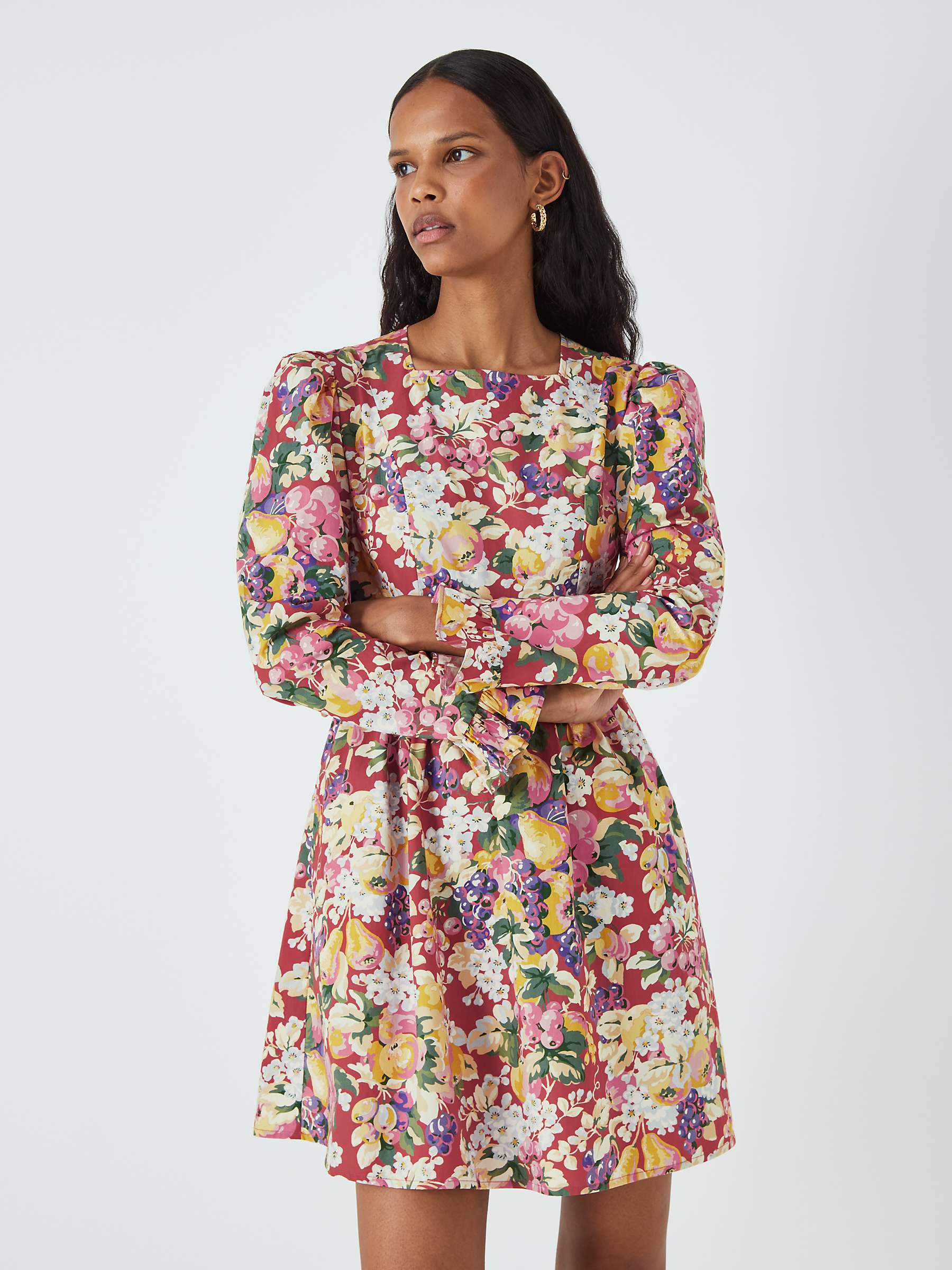 Buy Batsheva x Laura Ashley Mini Prairie Rubens Print Dress, Multi Online at johnlewis.com