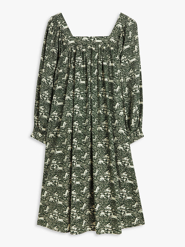 Batsheva x Laura Ashley Beamaris Abercastle Print Dress, Green/Multi