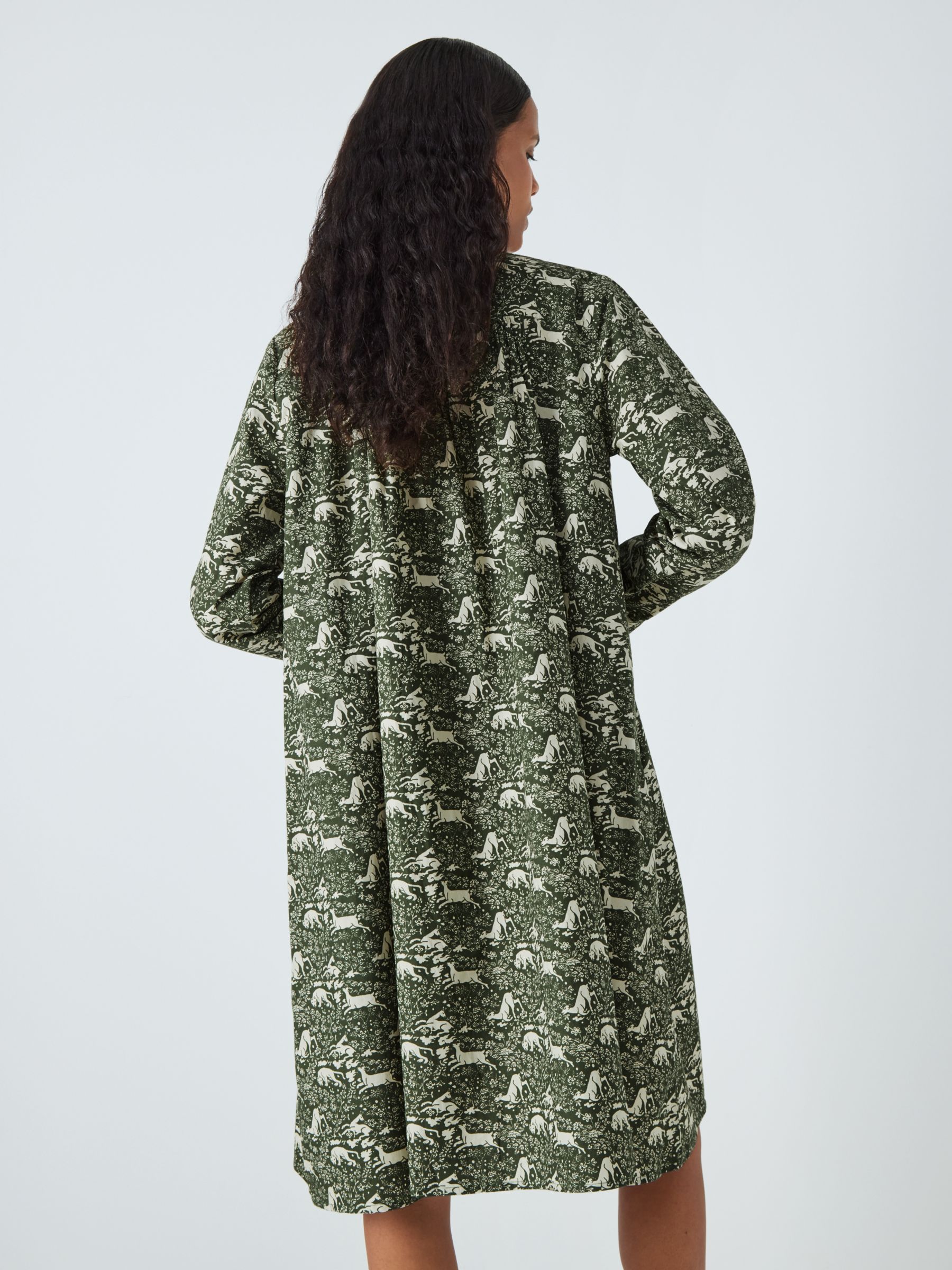 Batsheva x Laura Ashley Cumbria Abercastle Print Dress, Green/Multi, 10