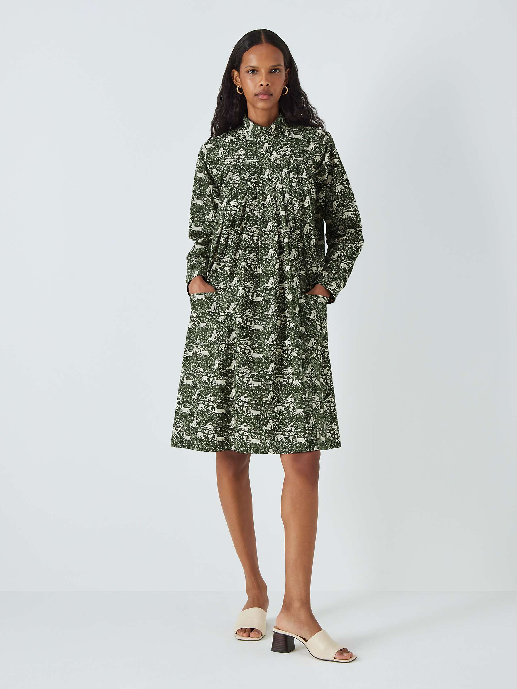 Buy Batsheva x Laura Ashley Cumbria Abercastle Print Dress, Green/Multi Online at johnlewis.com