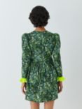 Batsheva x Laura Ashley Mini Prairie Sherwood Forest Print Dress, Green
