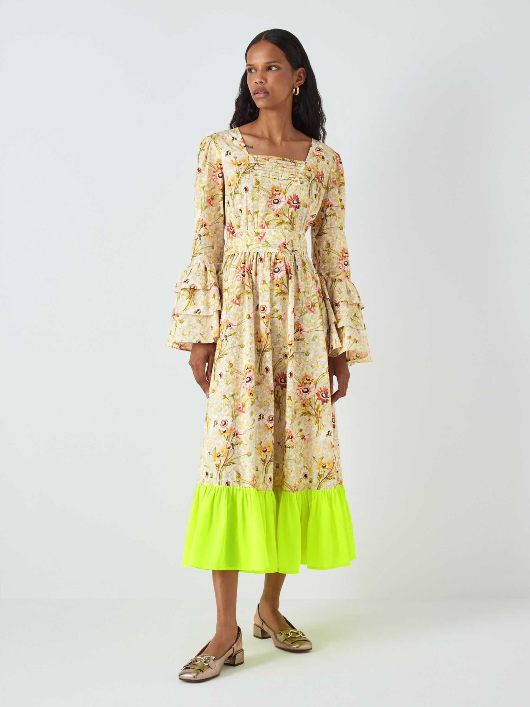 Batsheva x Laura Ashley Waverley Witton Floral Print Midi Dress ...