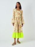 Batsheva x Laura Ashley Waverley Witton Floral Print Midi Dress, Natural/Multi