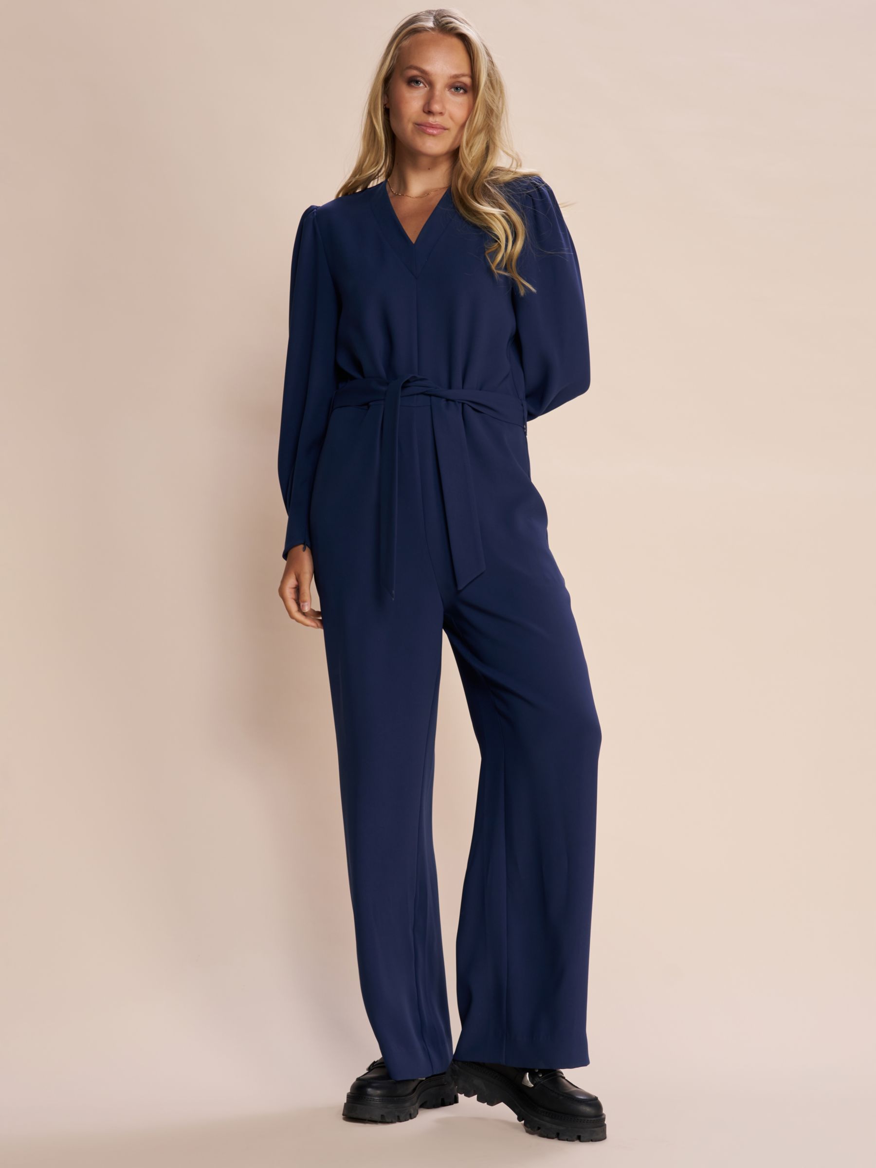 MOS MOSH Wilma Leia Loose Fit Jumpsuit, Pageant Blue at John Lewis ...