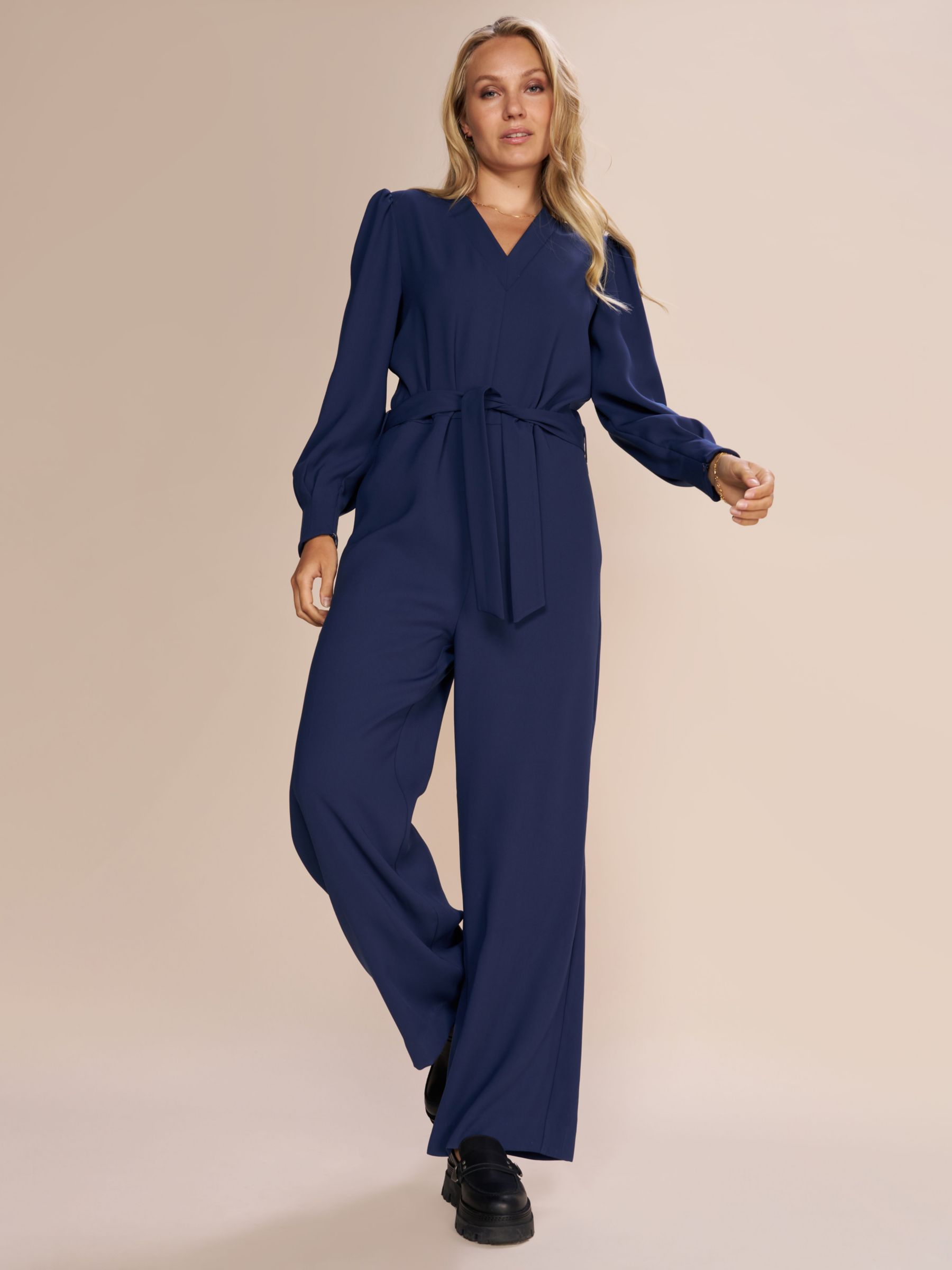 MOS MOSH Wilma Leia Loose Fit Jumpsuit, Pageant Blue, XS