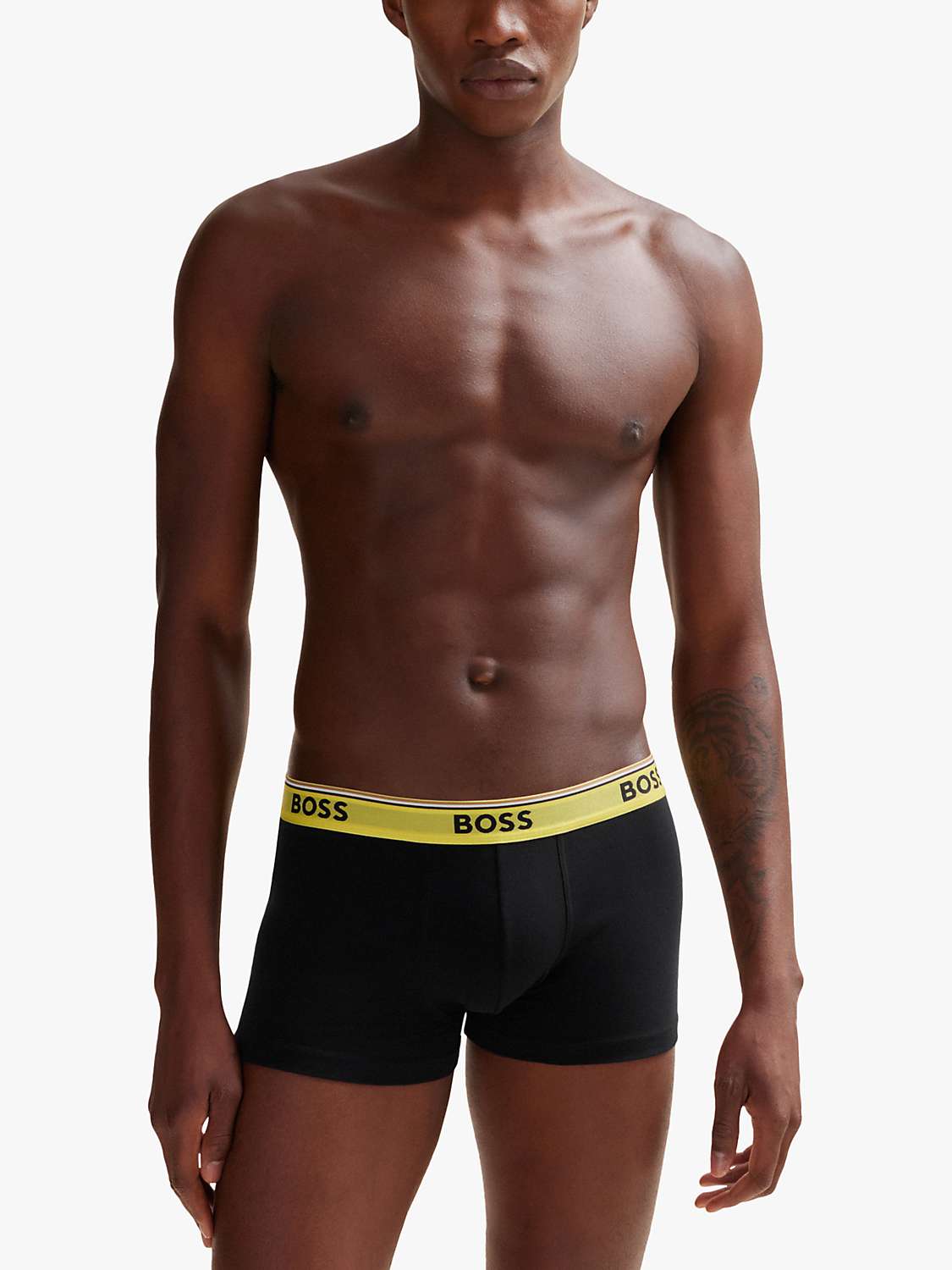 Buy BOSS Essential Style Trunks, Pack of 3, Black Online at johnlewis.com