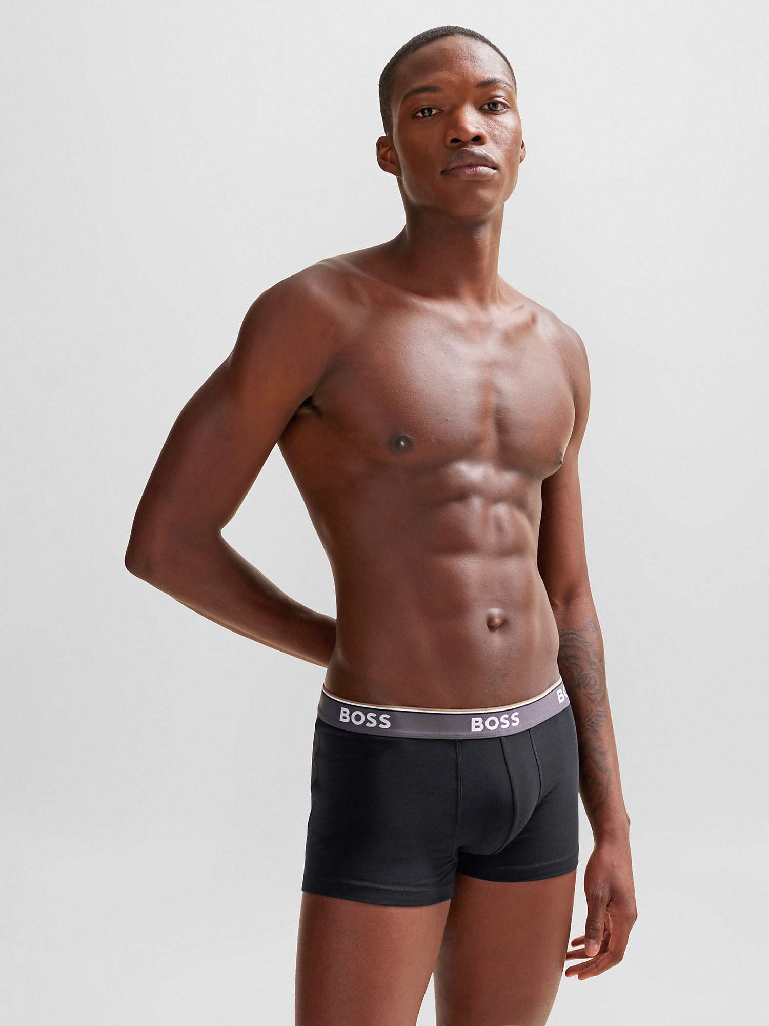 Buy BOSS Essential Style Trunks, Pack of 3, Black Online at johnlewis.com