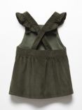 Mango Baby Fiji Corduroy Pinafore Dress, Medium Green