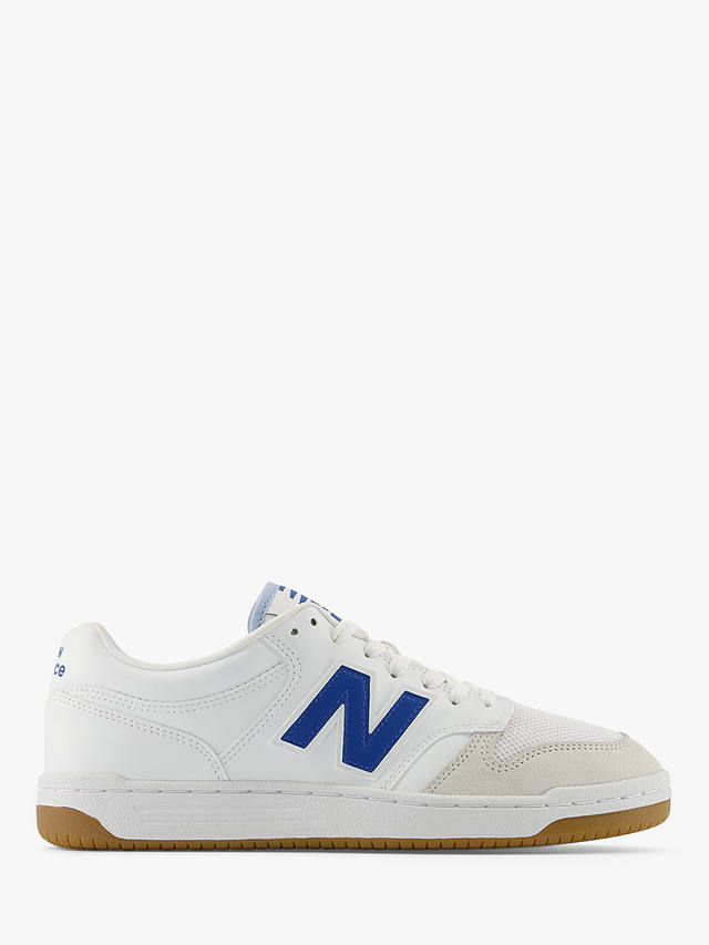 New Balance 480 Leather Trainers, White/Blue