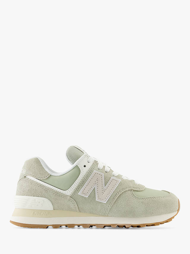 New Balance 574 Suede Mesh Trainers, Olivine