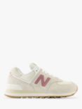 New Balance 574 Suede Mesh Trainers, Linen