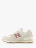 New Balance 574 Suede Mesh Trainers, Linen