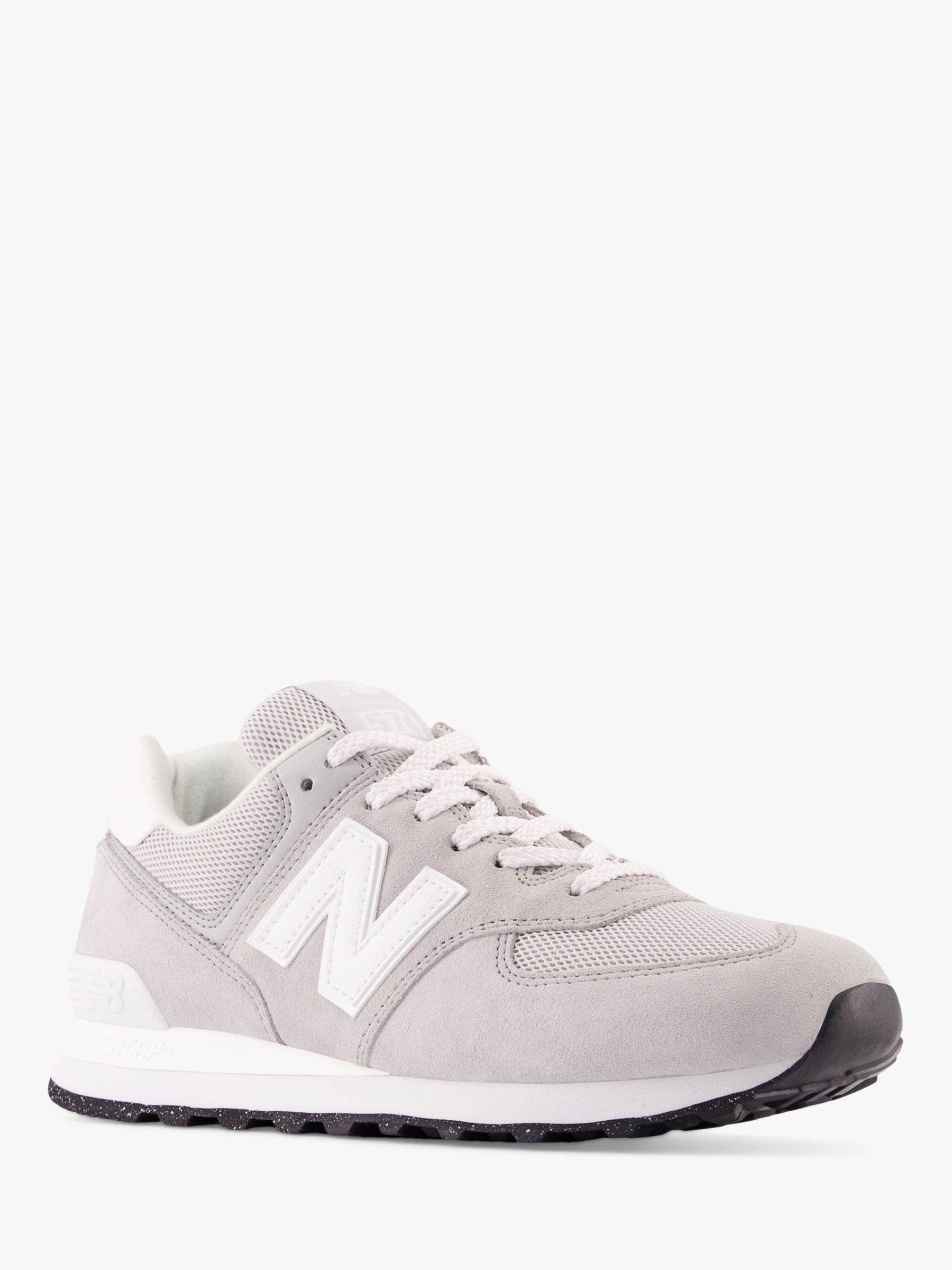 New Balance 574 Suede Mesh Trainers, Grey, 5