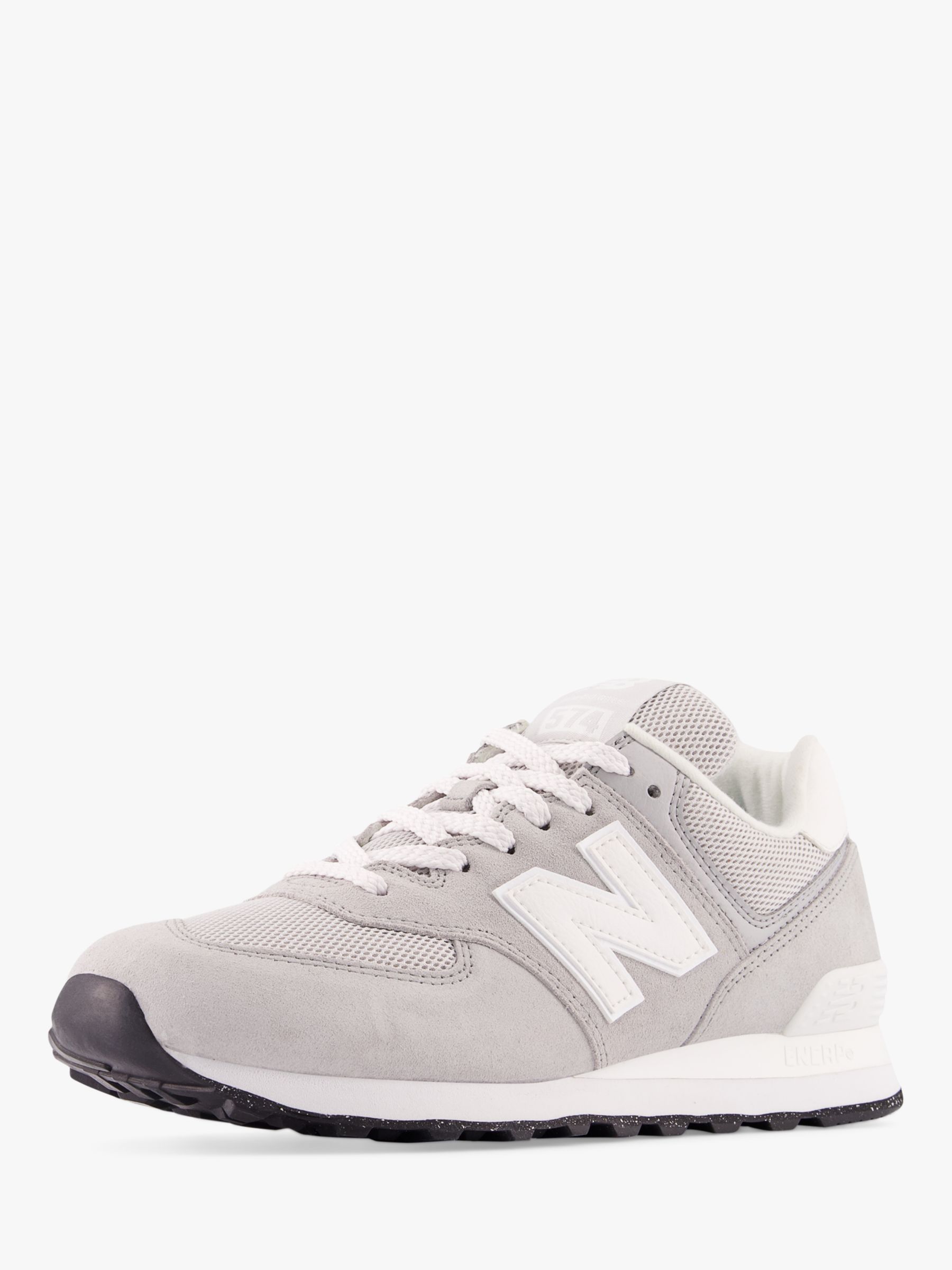 New Balance 574 Suede Mesh Trainers, Grey, 4