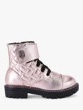 Kurt Geiger London Kids' Mini Kensington Leather Strap Ankle Boots, Pink