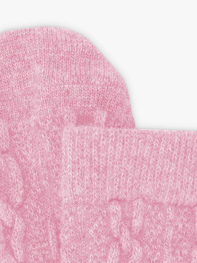 Dear Denier Saga Recycled Wool Cashmere Cable Knit Socks, Pink