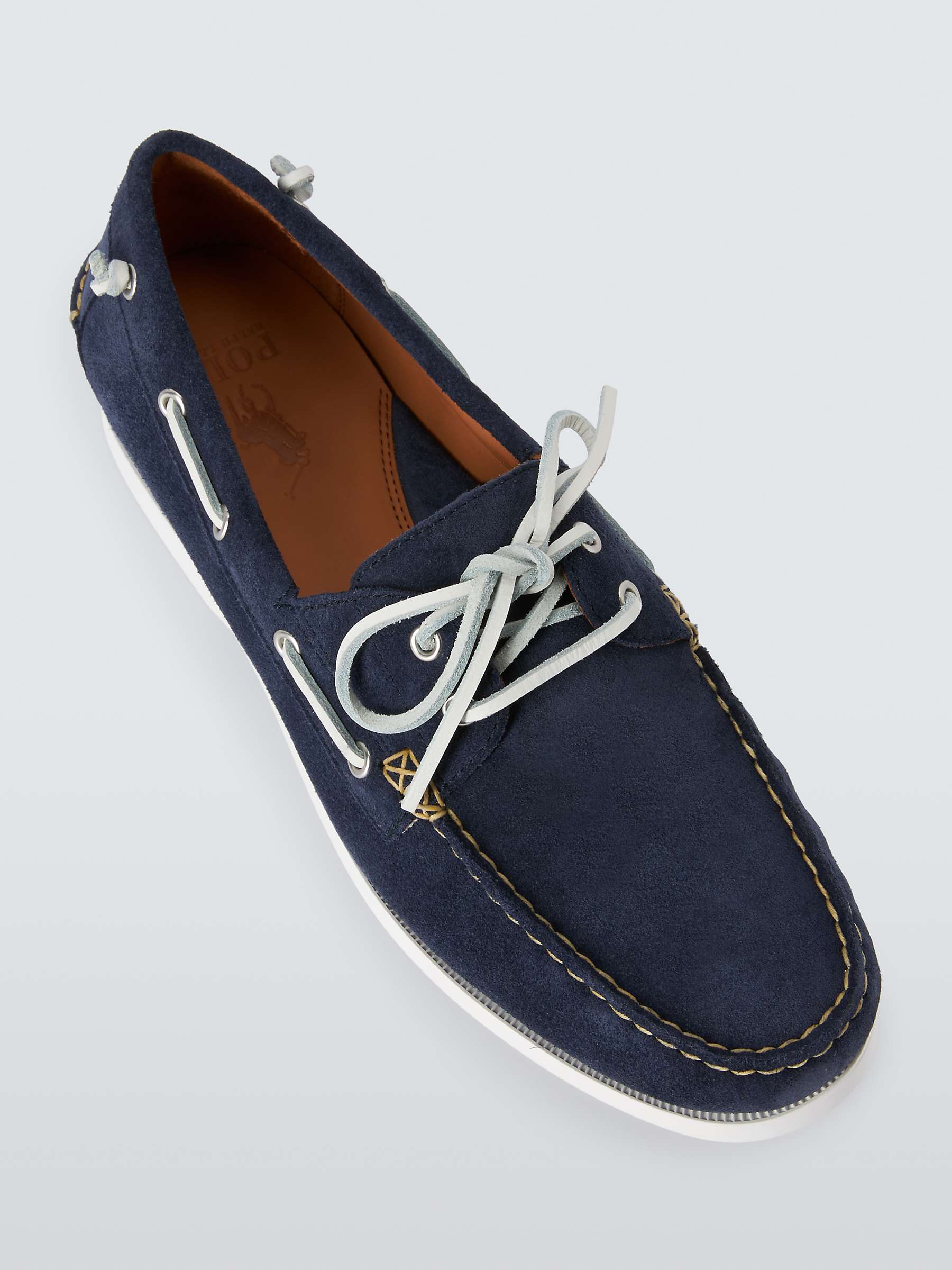 Buy Ralph Lauren Merton Hunter Suede Boat Shoes, Navy Online at johnlewis.com