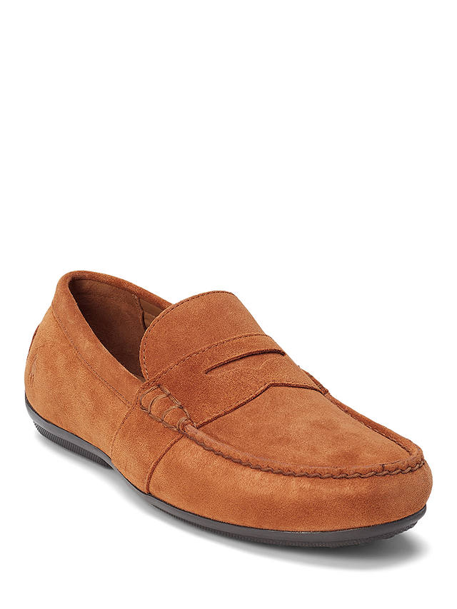 Ralph Lauren Reynold Suede Moccasin Loafers, Teak