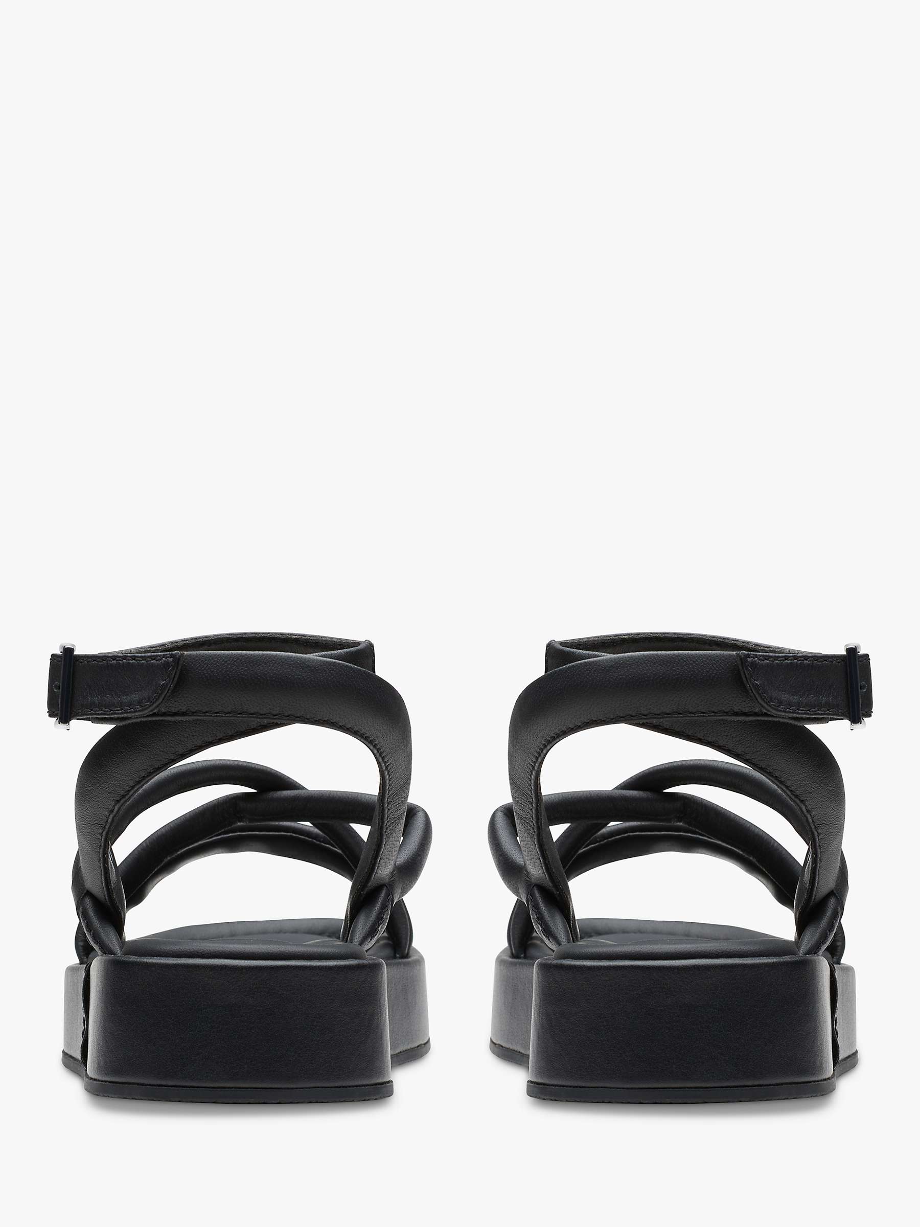 Buy Clarks Alda Cross Leather Flatform Sandals Online at johnlewis.com