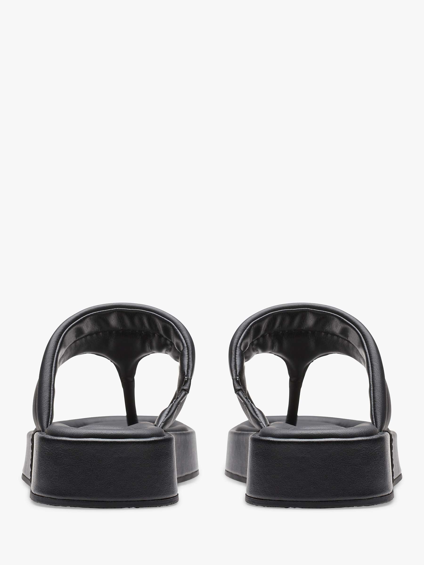 Buy Clarks Alda Walk Leather Toe Post Sandals, Black Online at johnlewis.com
