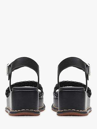 Clarks Kimmei Bay Wedge Sandals, Black