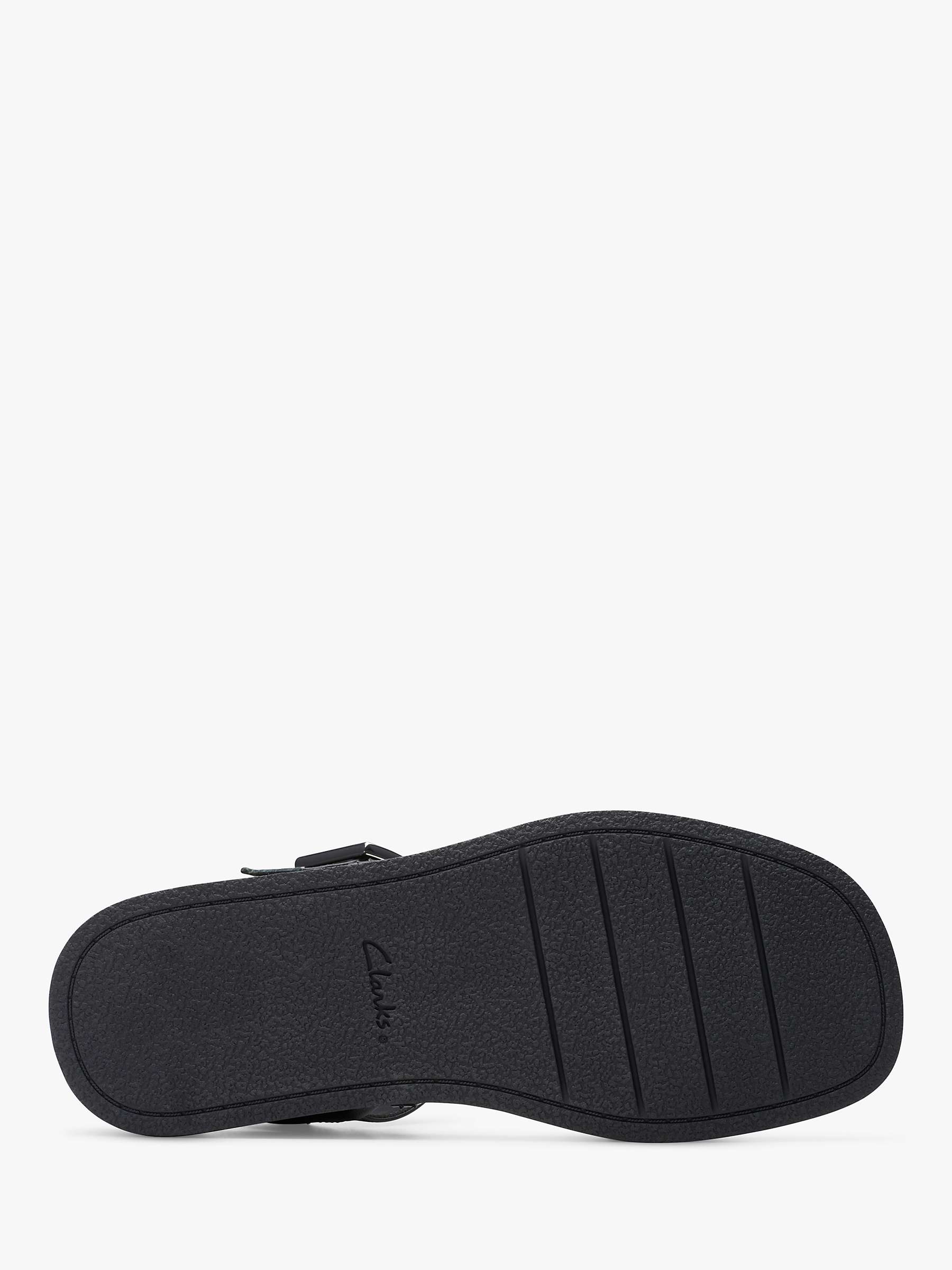 Buy Clarks Alda Leather Strap Sandals, Black Online at johnlewis.com