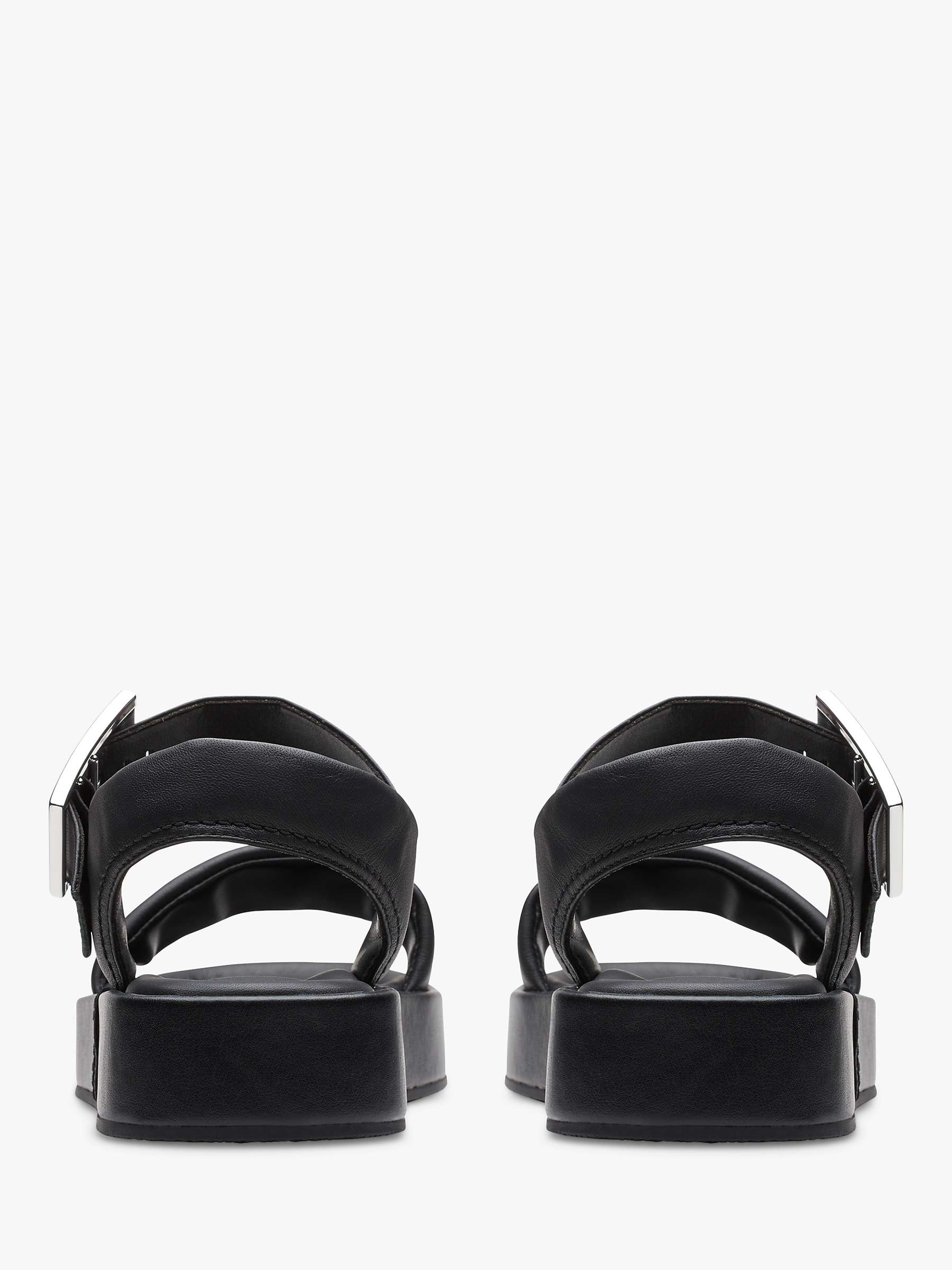 Buy Clarks Alda Leather Strap Sandals, Black Online at johnlewis.com