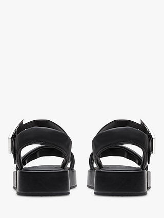 Clarks Alda Leather Strap Sandals, Black