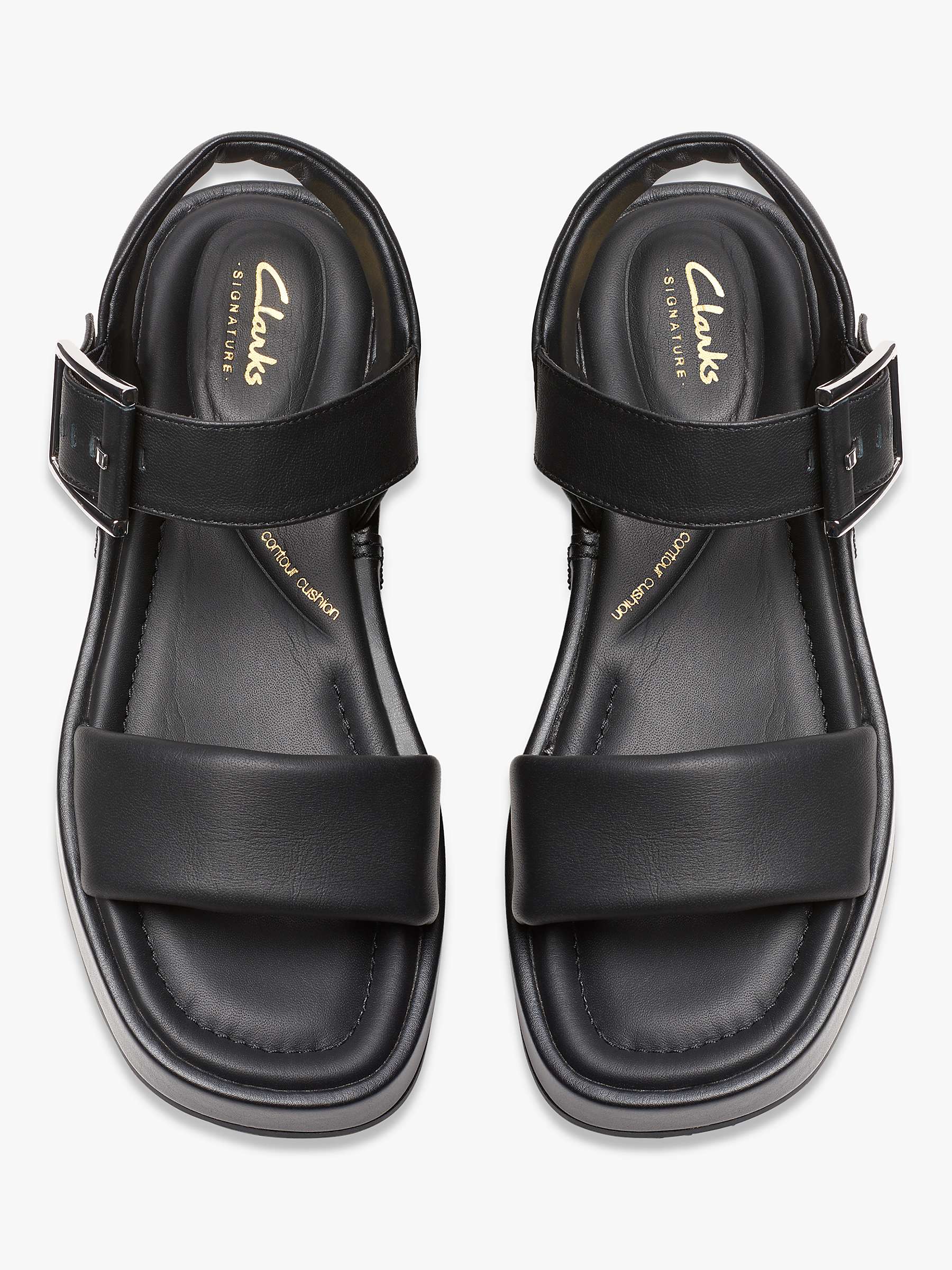 Buy Clarks Alda Leather Strap Sandals, Black Online at johnlewis.com