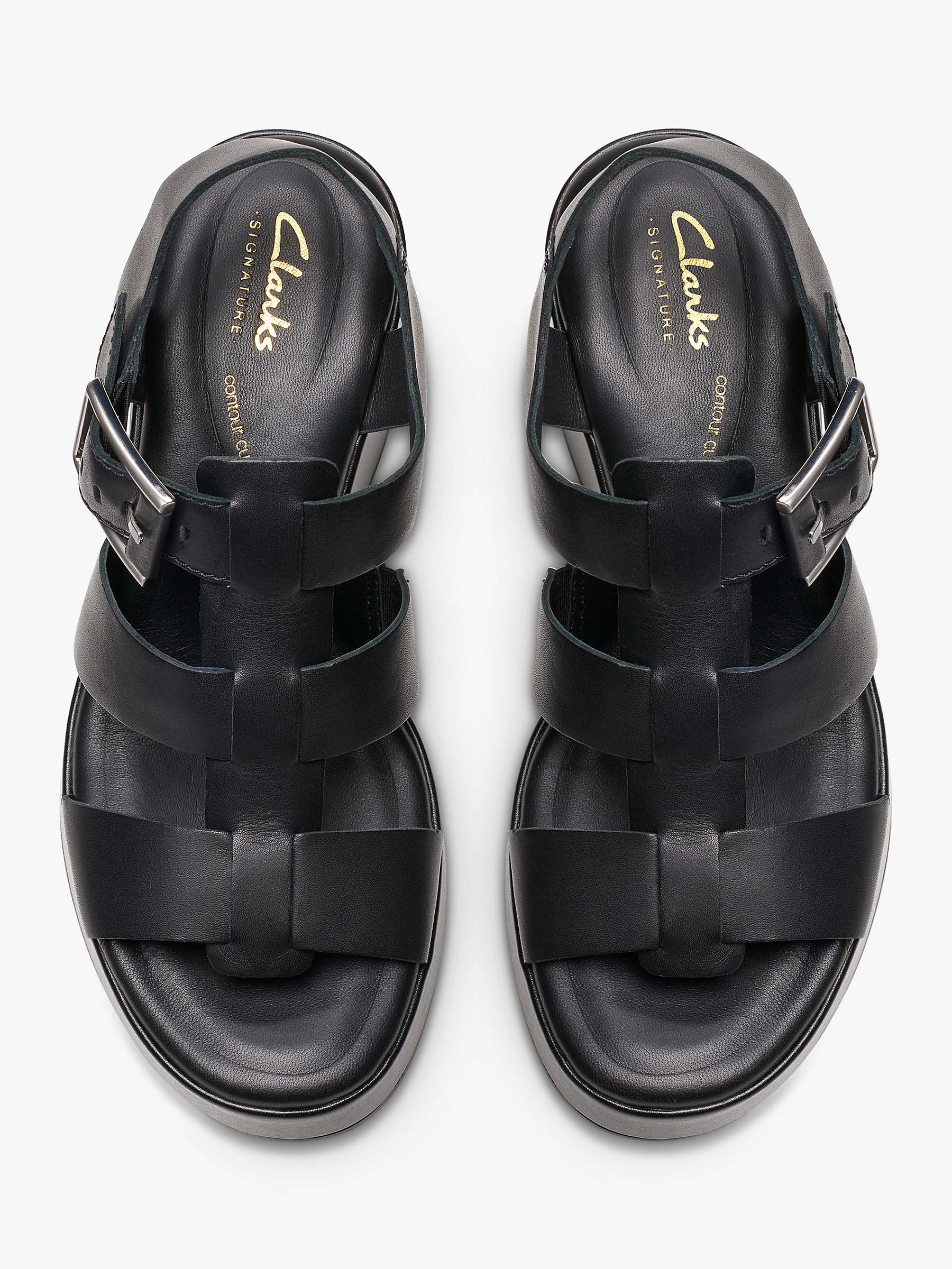 Buy Clarks Manon Cove Leather Wedge Sandals Online at johnlewis.com