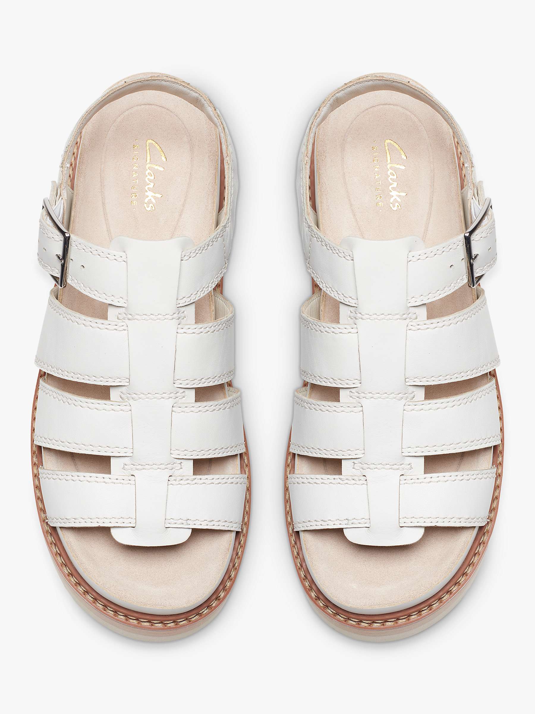 Buy Clarks Orianna Twist Leather Caged Sandals Online at johnlewis.com
