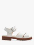 Clarks Orinocco Leather Cross Strap Sandals, Off White