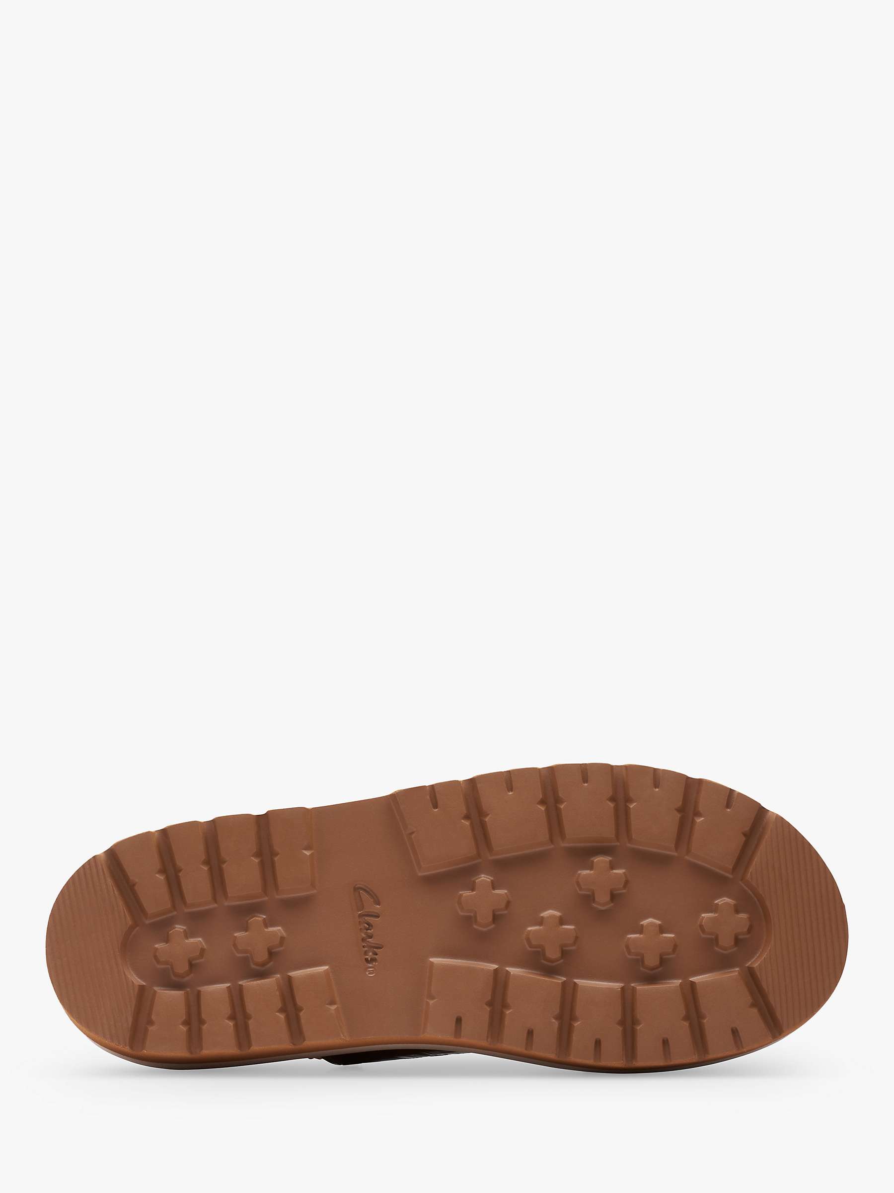 Buy Clarks Orianna Glide Textured Leather Chunky Sole Sandals Online at johnlewis.com