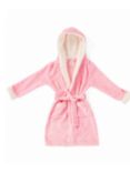 Chelsea Peers Kids' Fluffy Hooded Dressing Gown, Pink