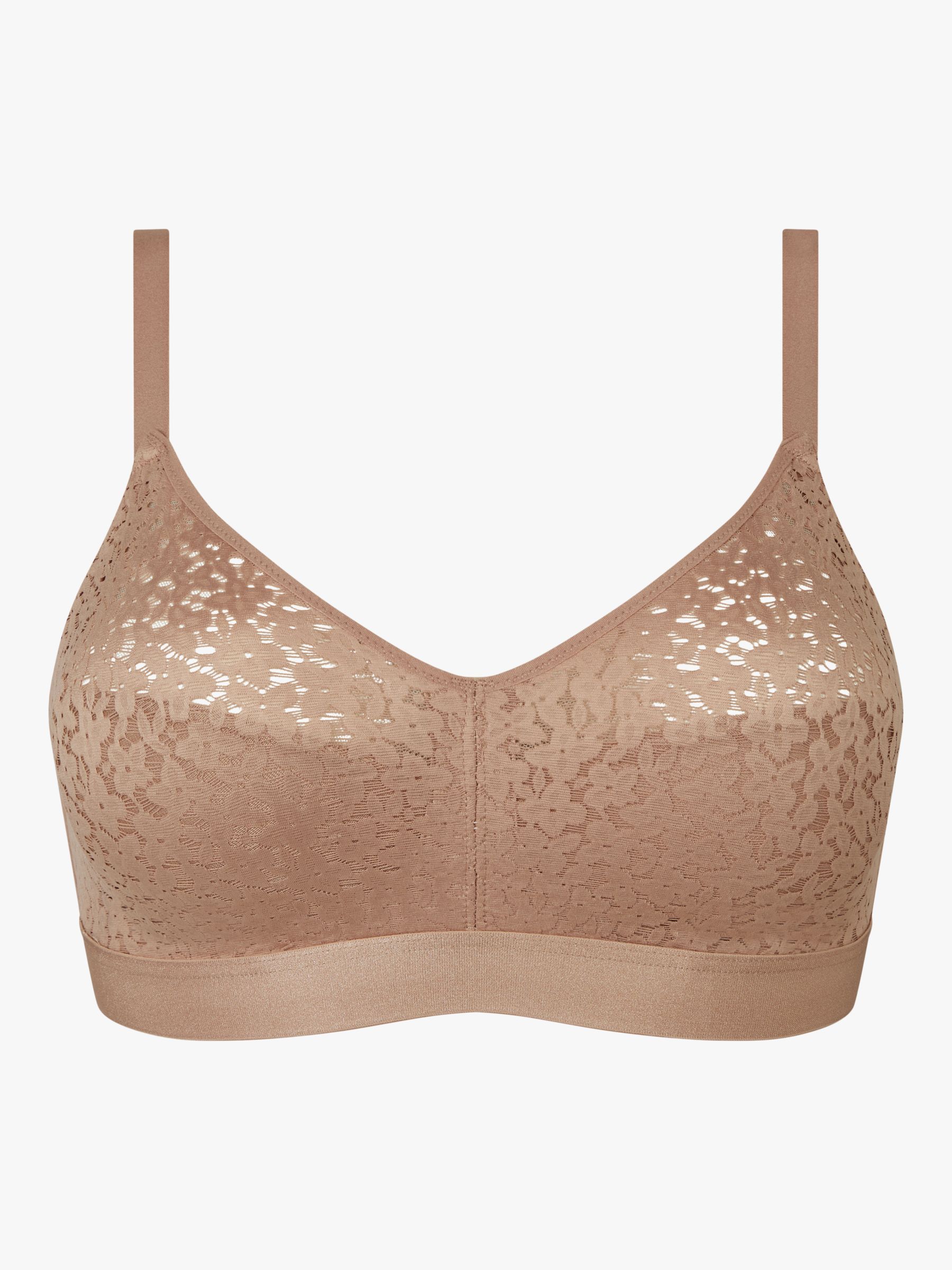 Chantelle Norah Comfort Non-Wired Support Bra, Coffee Latte at John Lewis &  Partners